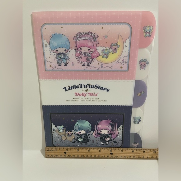 Little Twin Stars Dolly Mix 5 Pocket Folder - Picture 7 of 8